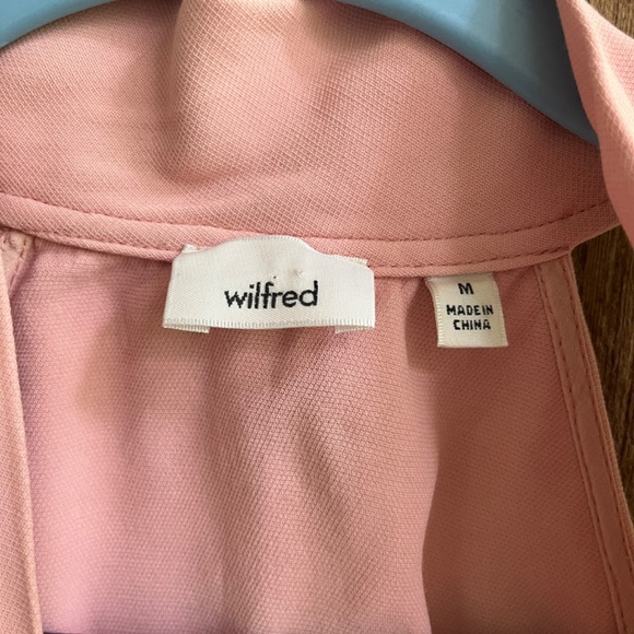 Wilfred Aritzia Light Pink Halter Tank Top Sleeveless Cowl Tie Neck Women Size M - Picture 3 of 10